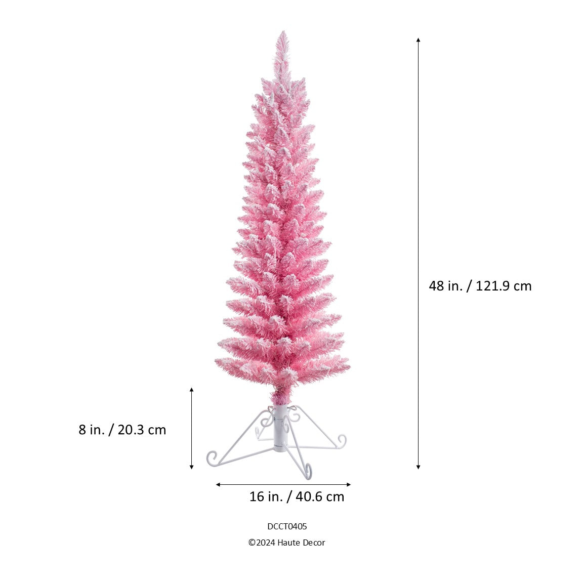 4 Foot Prelit Pink Cotton Candy Flocked Fir Christmas Tree