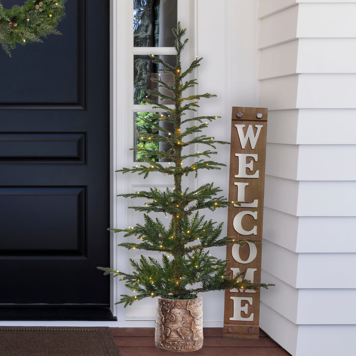 5 Foot Pre-lit Timberland Fir Potted Christmas Tree