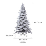 7 Ft. Holland Snow PE Fir Tree with Warm White T5 LED Lights, Foot Pedal & Quick Shape