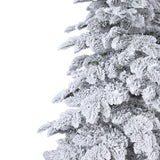 7 Ft. Holland Snow PE Fir Tree with Warm White T5 LED Lights, Foot Pedal & Quick Shape