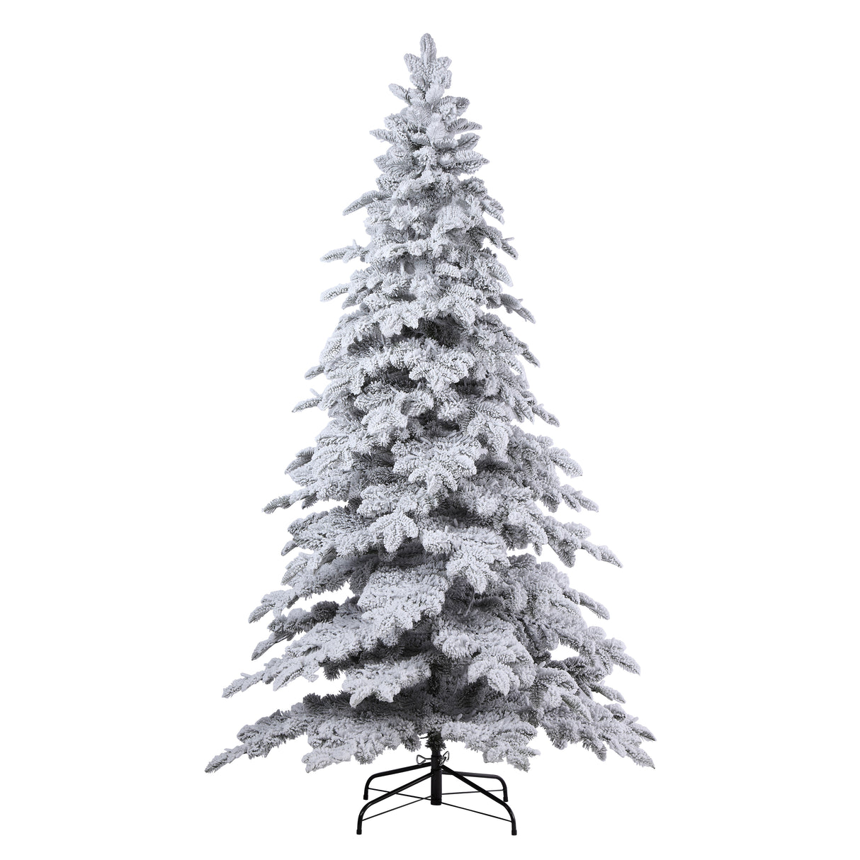 7 Ft. Holland Snow PE Fir Tree with Warm White T5 LED Lights, Foot Pedal & Quick Shape