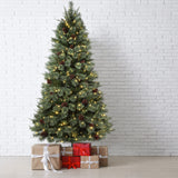 7 Ft. Cypress Cashmere Pine Tree with 8 Different Light Settings Including Twinkle and Multicolor