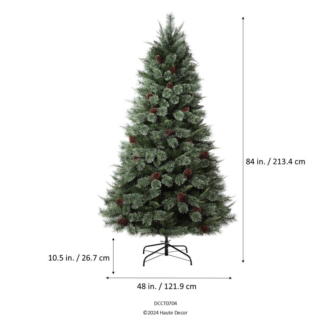 7 Ft. Cypress Cashmere Pine Tree with 8 Different Light Settings Including Twinkle and Multicolor