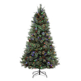 7 Ft. Cypress Cashmere Pine Tree with 8 Different Light Settings Including Twinkle and Multicolor