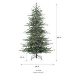 7 Foot Pre-Lit Alberta Alpine Fir Christmas Tree with 400 Warm White LED Lights