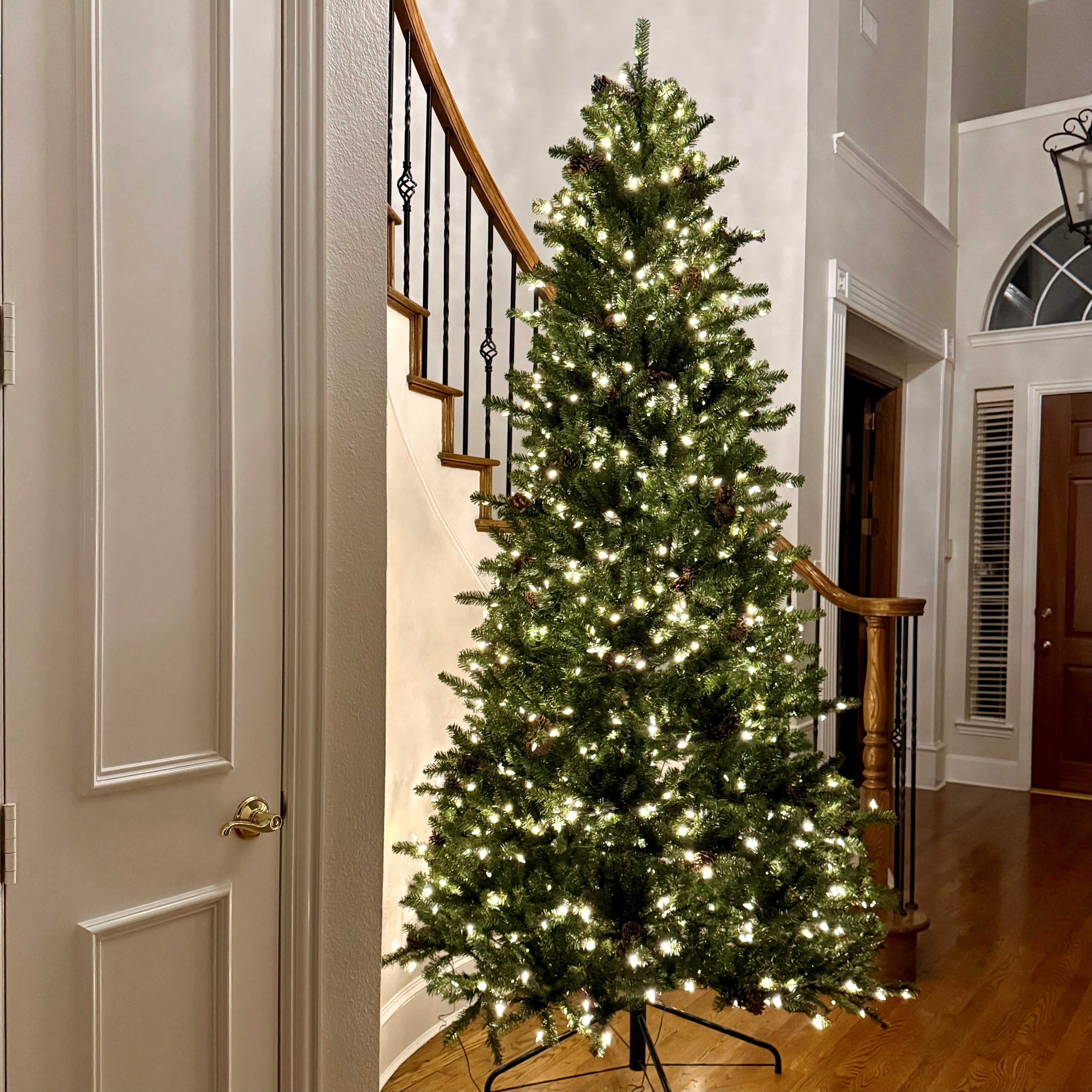 9 Ft. Tall Montana Fir Artificial Christmas Tree with Soft White