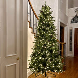 9 Ft. Tall Montana Fir Artificial Christmas Tree with Soft White T5 LED Lights, Instant Shape Memory Wire, and Foot Pedal for Easy Use