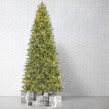 9 Foot Queensbury Fir with 2700 Cluster 8-Function LED lights, including Twinkle - Extra Tall Christmas Tree with Easy-Shape Branches