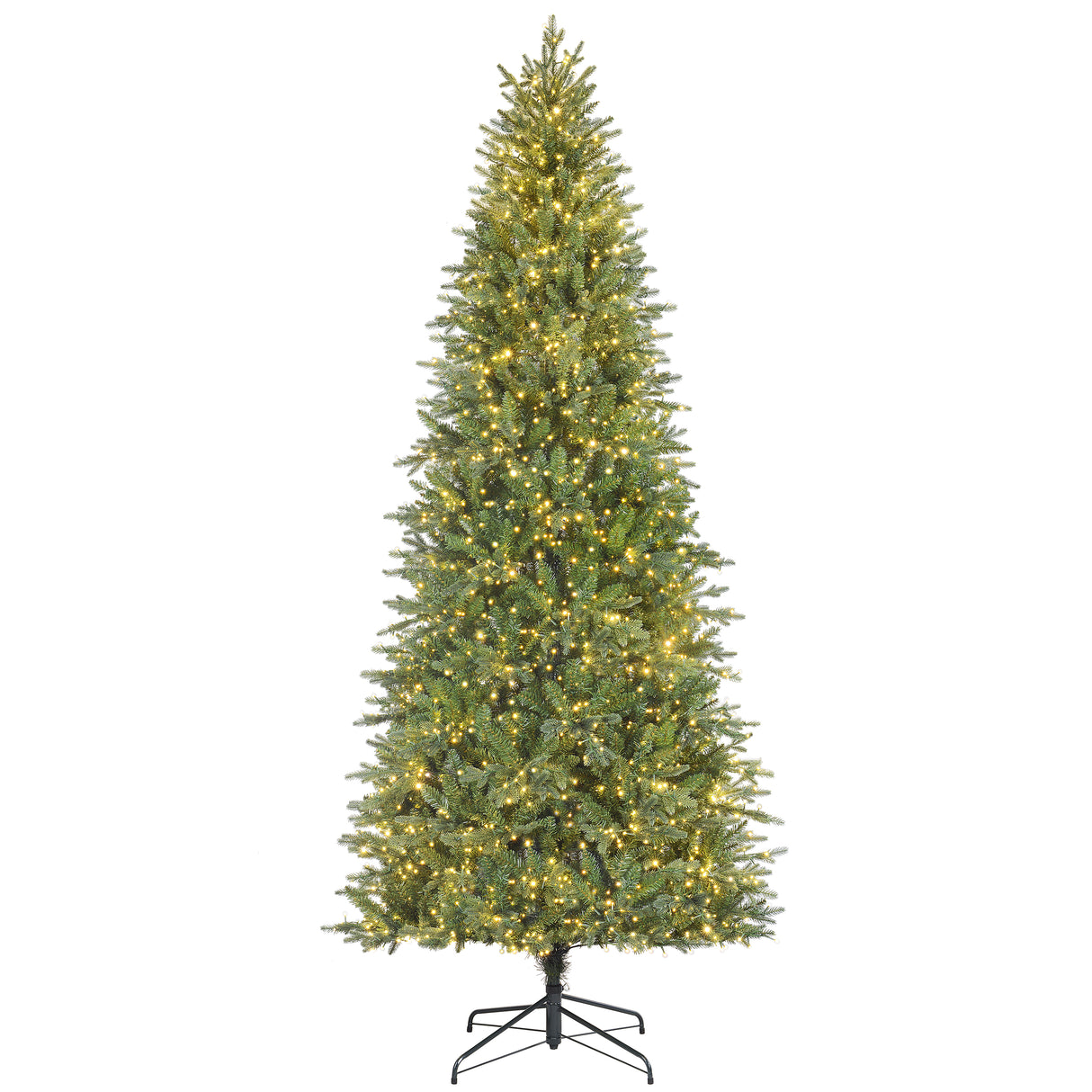 9 Foot Queensbury Fir with 2700 Cluster 8-Function LED lights, including Twinkle - Extra Tall Christmas Tree with Easy-Shape Branches