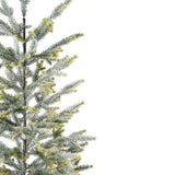 Frosted Fraser Fir 30 Inch Tall Unlit Tabletop Tree with Wrapped Burlap Base