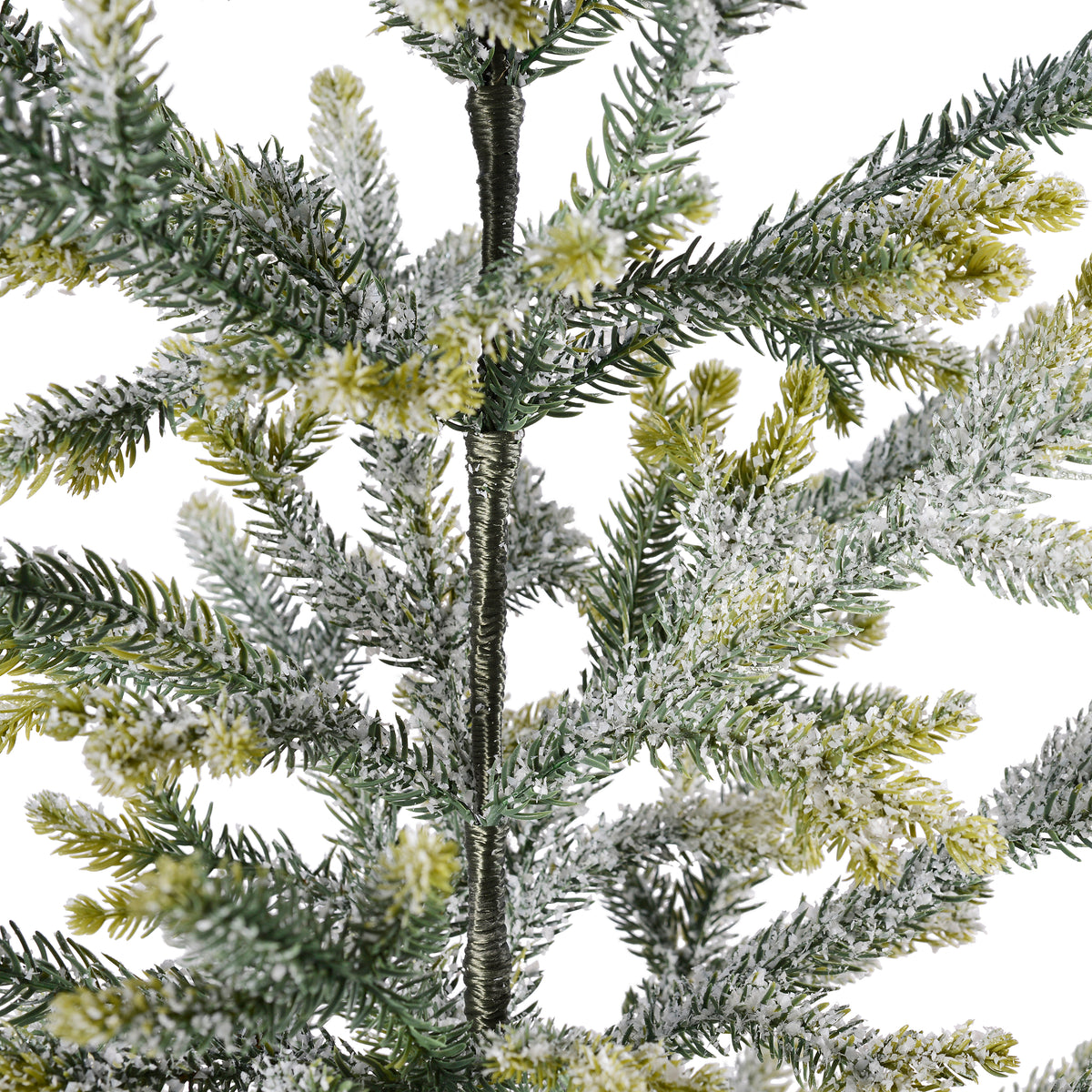 Frosted Fraser Fir 30 Inch Tall Unlit Tabletop Tree with Wrapped Burlap Base