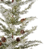 Frosted White Spruce 30 Inch Tall Unlit Tabletop Tree with Wrapped Burlap Base
