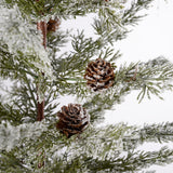 Frosted White Spruce 30 Inch Tall Unlit Tabletop Tree with Wrapped Burlap Base