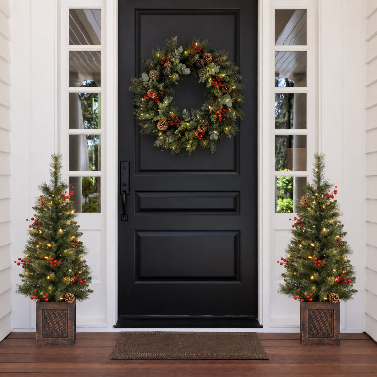 Brookfield 3.5 Foot Tall Potted Porch Trees - Set of 2 Trees