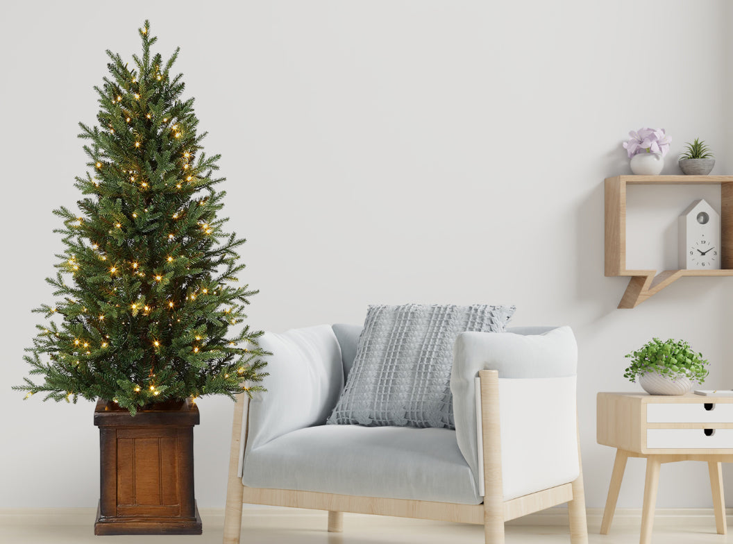 New Haven Fraser Fir 4.5 Ft. Potted Tree (Set of 2)
