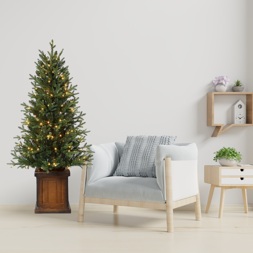 New Haven Fraser Fir 4.5 Ft. Potted Tree (Set of 2)