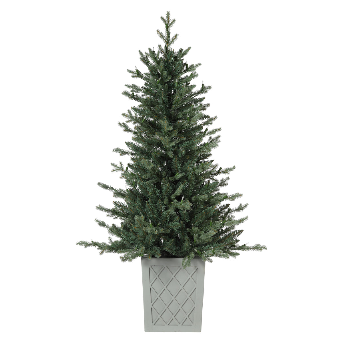 4.5 Ft. Barcelona Blue Spruce Potted Tree (Set of 2)