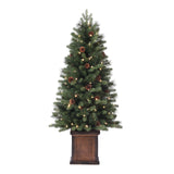 4.5 Ft. Brookdale Fir Potted Porch Tree (Set of 2)