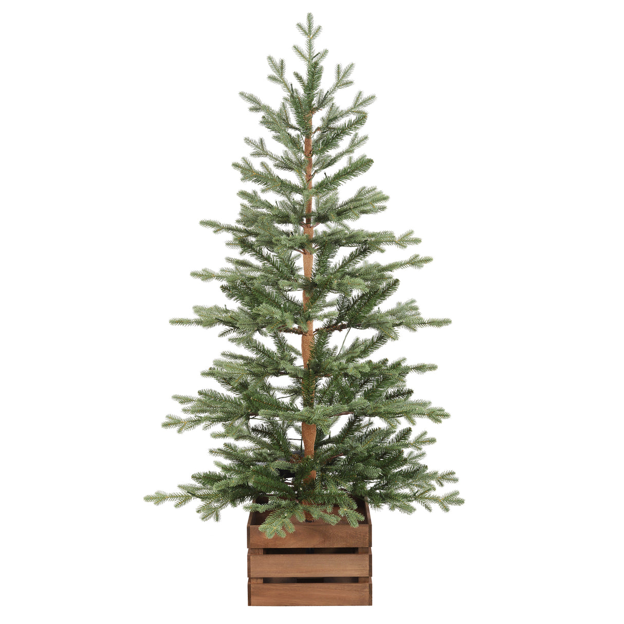 4.5 Ft. Alberta Alpine Potted Tree with 120 Warm White LED Lights - Twinkle and Steady Light Functions, Battery-Operated with Timer