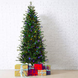 6.5 Foot Slim Asheville Fir with 8-Function Color Changing LED Lights