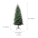 6.5 Foot Slim Asheville Fir with 8-Function Color Changing LED Lights