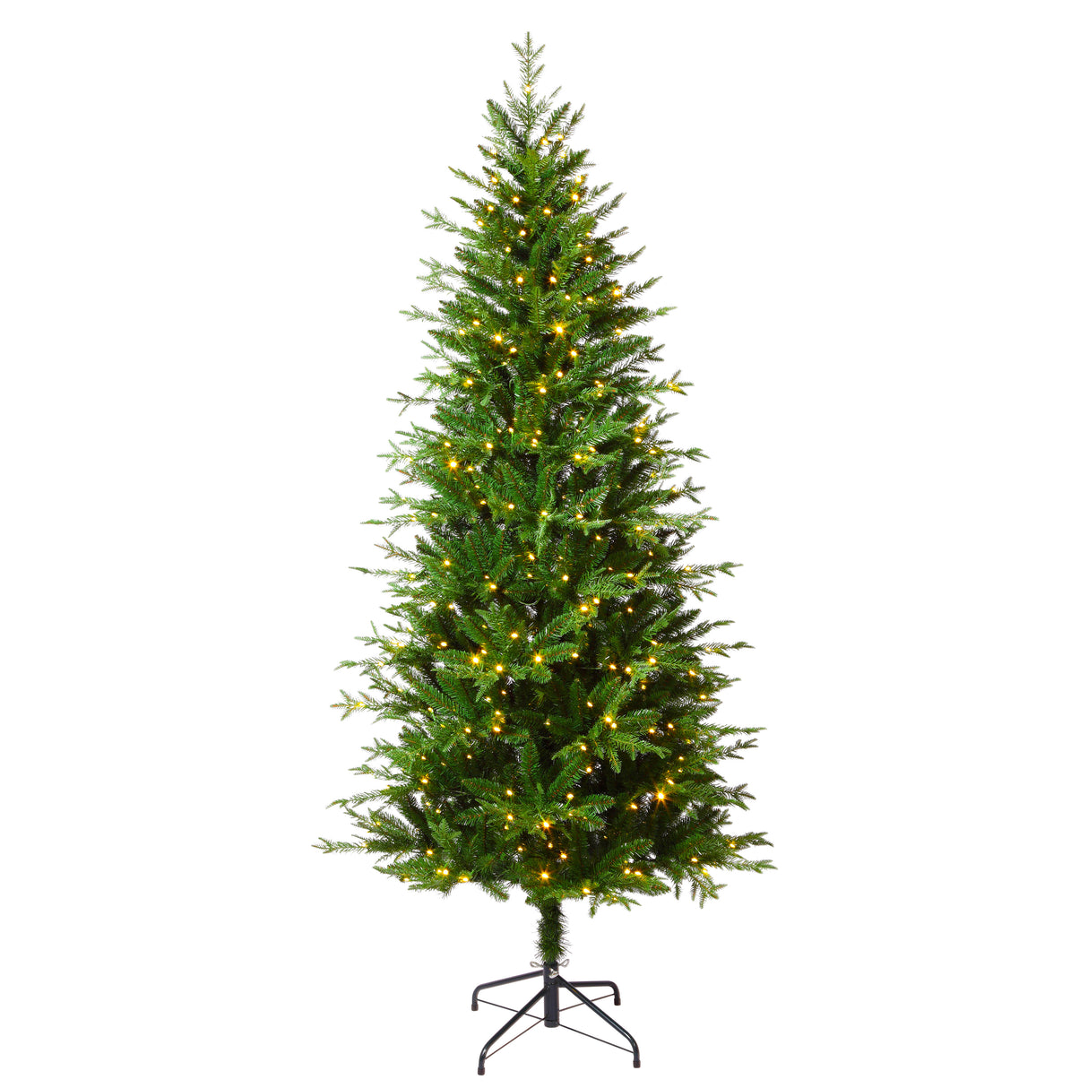 6.5 Foot Slim Asheville Fir with 8-Function Color Changing LED Lights