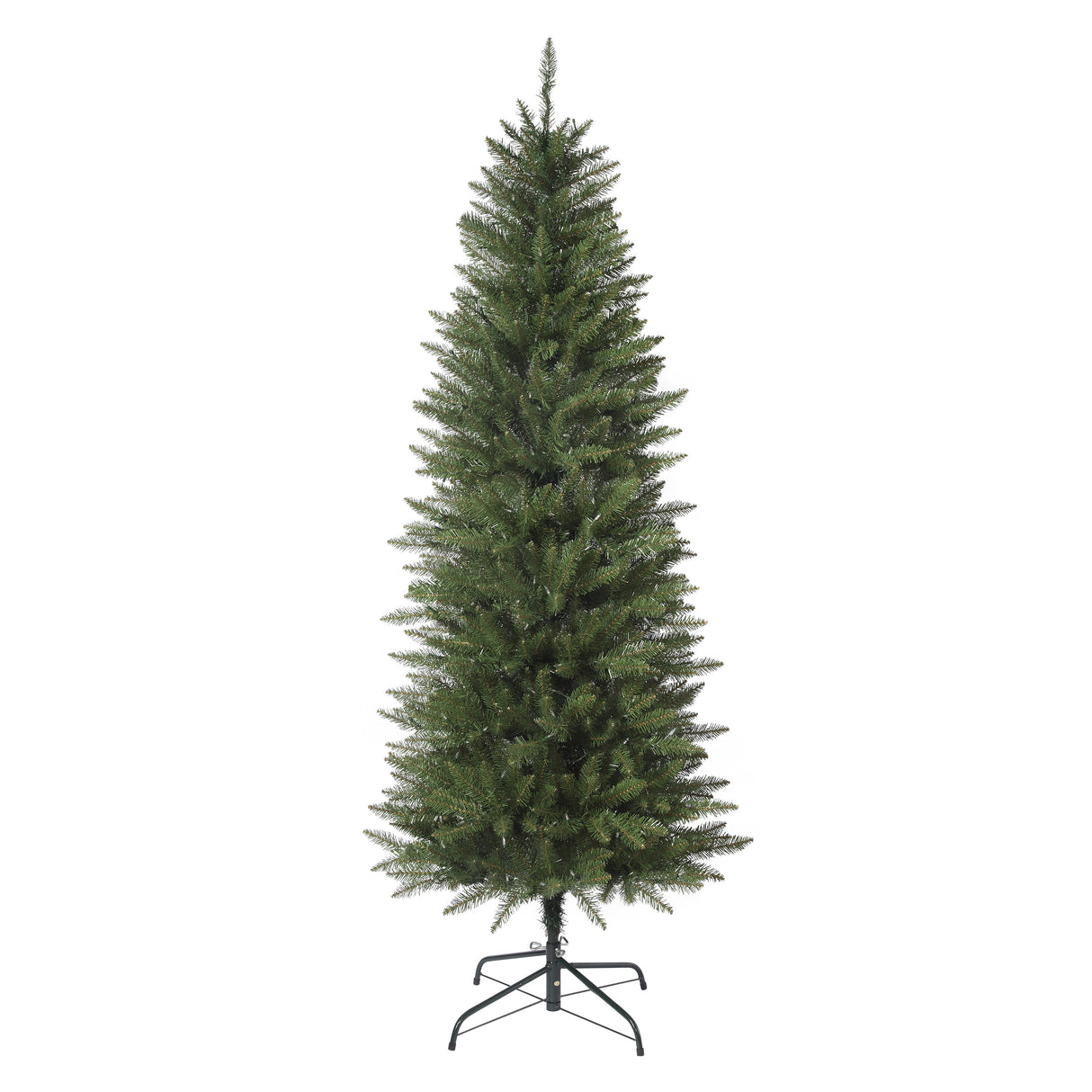 6.5 Ft. Tall Dumont Slim Christmas Tree with Warm White T5 LED Lights and Foot Pedal Control