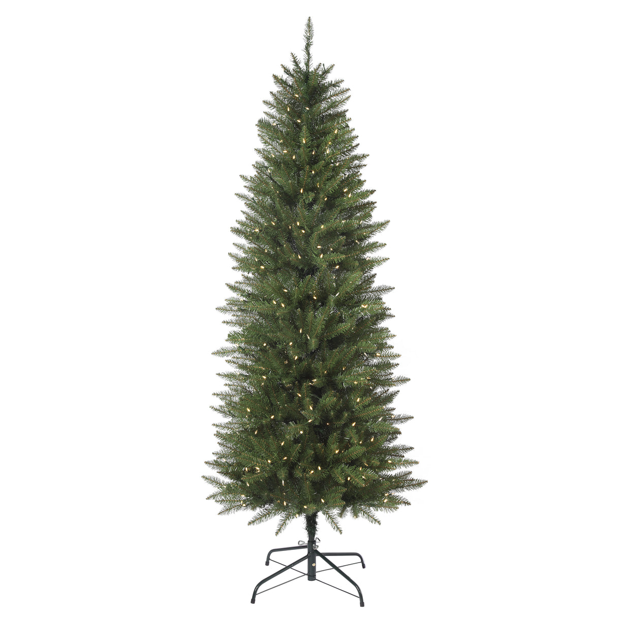 6.5 Ft. Tall Dumont Slim Christmas Tree with Warm White T5 LED Lights and Foot Pedal Control