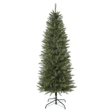 6.5 Ft. Tall Dumont Slim Christmas Tree with Warm White T5 LED Lights and Foot Pedal Control