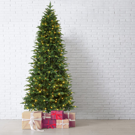 7.5 Foot Noble Fir Tree with Warm White LED LIghts