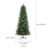 7.5 Ft. Grand Bank PE Slim Christmas Tree with 8 Function Color Changing LED Lights, and Quick Shape Technology