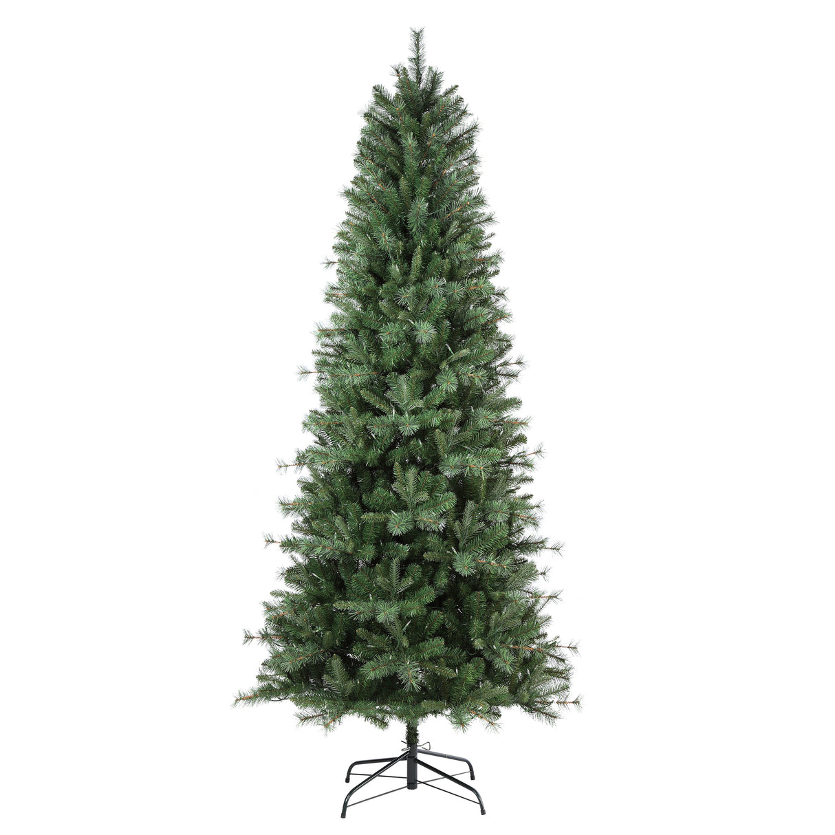 7.5 Ft. Grand Bank PE Slim Christmas Tree with 8 Function Color Changing LED Lights, and Quick Shape Technology