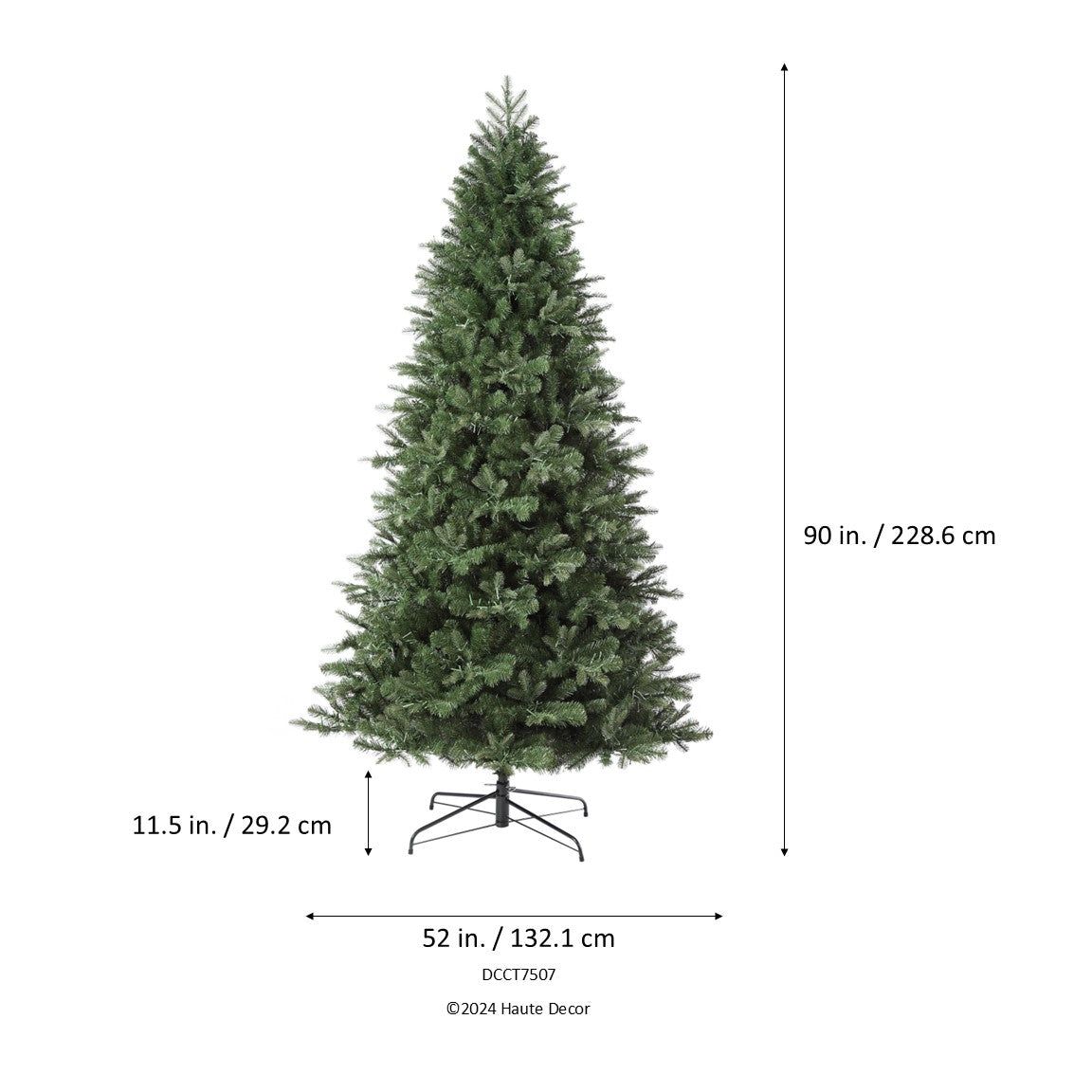 7.5 Ft. Greenbriar Fir Pre-Lit Artificial Christmas Tree with Soft White Cluster LED Lights