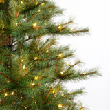 Madison Pine 7.5 Ft Pre-Lit Christmas Tree with 8 Different Light Settings including Twinkle