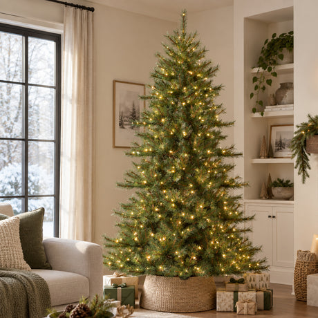 Madison Pine 7.5 Ft Pre-Lit Christmas Tree with 8 Different Light Settings including Twinkle