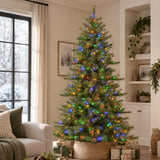 Madison Pine 7.5 Ft Pre-Lit Christmas Tree with 8 Different Light Settings including Twinkle
