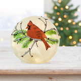 6 Inch Diameter Cardinal Christmas Globe