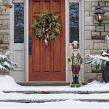35 Inch Nutcracker with Fleur de Lis