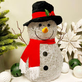 17 Inch Spun Acrylic Snowman with LED Lights