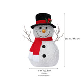 17 Inch Spun Acrylic Snowman with LED Lights