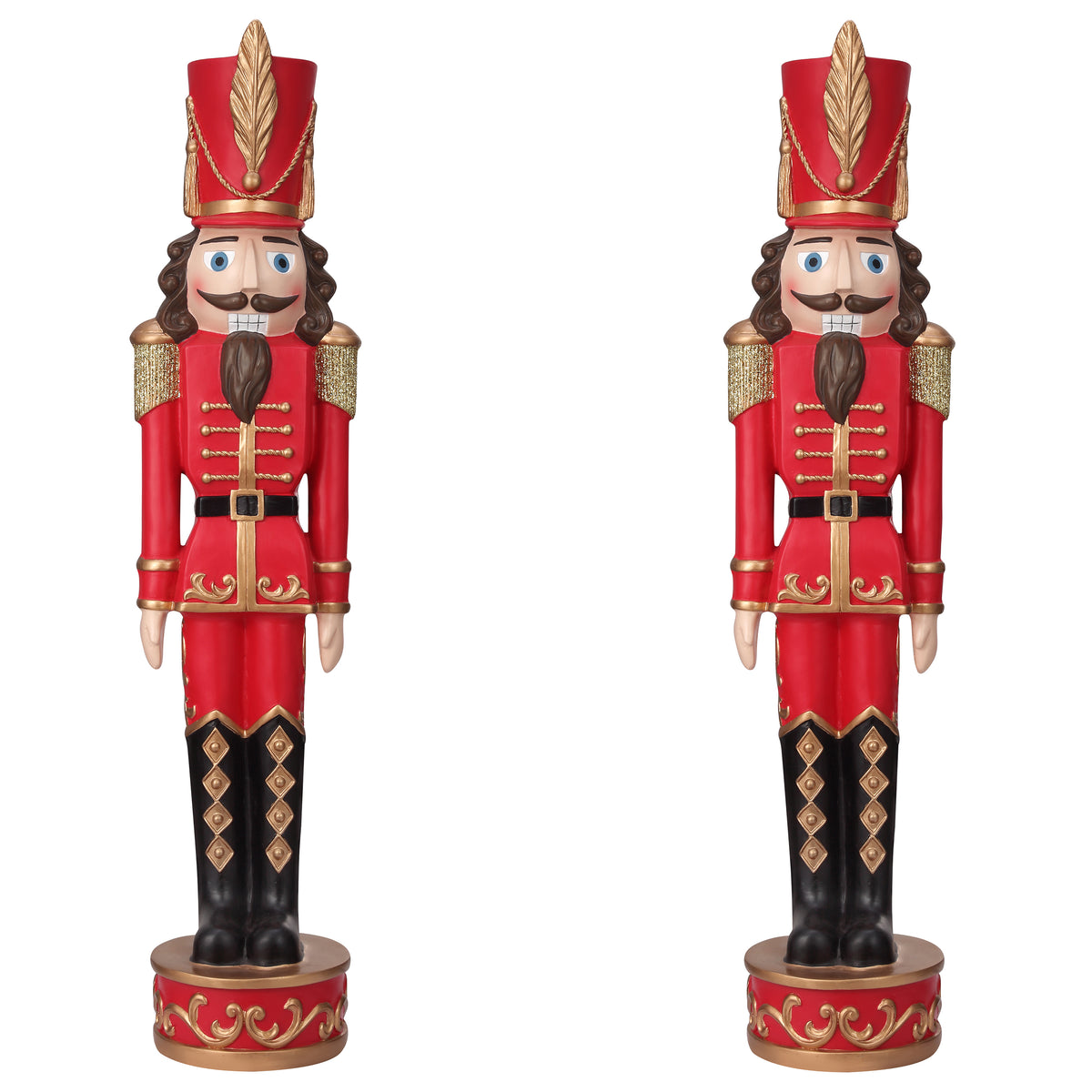 37 Inch Decorative Christmas Nutcracker -  Dark Red/Gold