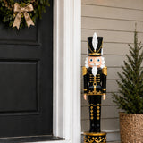 37 Inch Decorative Christmas Nutcracker -  Black and Gold