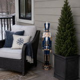 37 Inch Decorative Christmas Nutcracker -  Blue and Gold