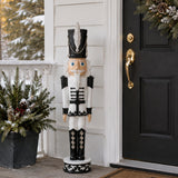 37 Inch Decorative Christmas Nutcracker -  White and Black