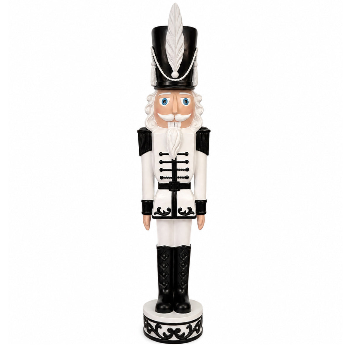 37 Inch Decorative Christmas Nutcracker -  White and Black