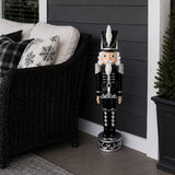 37 Inch Decorative Christmas Nutcracker -  Black and Silver