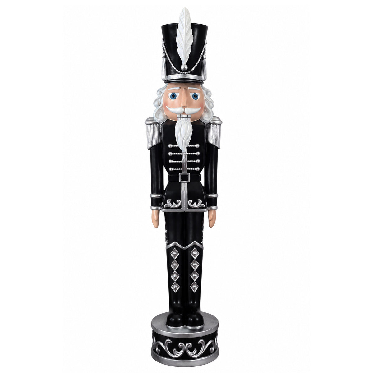 37 Inch Decorative Christmas Nutcracker -  Black and Silver
