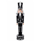 37 Inch Decorative Christmas Nutcracker -  Black and Silver