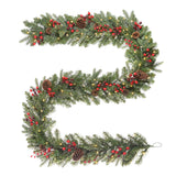 Classic Forest Pre-Lit Christmas Garland- 9 Feet Long with Twinkle Lights and Real Pinecones