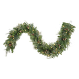6 Foot Bergen Pine Pre-lit Artificial Christmas Garland with Gold Accents